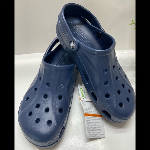 NEW Crocs Baya Comfort Clogs Slip On Sandals Shoes Navy Blue 5-13 - Picture 7 of 8